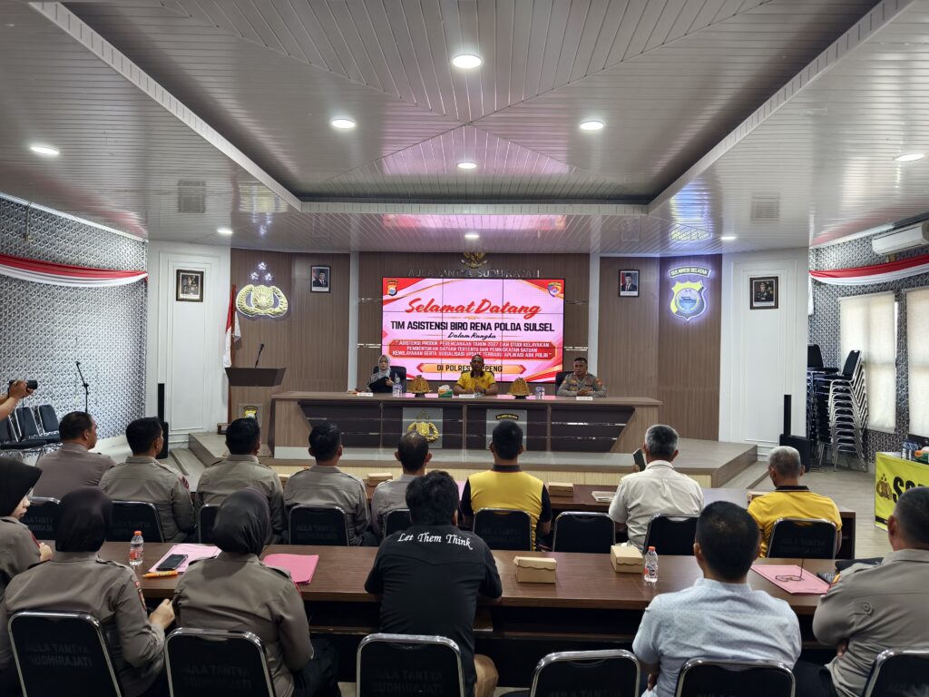 Polres Soppeng Ikuti Asistensi Produk Perencanaan dan Sosialisasi Update Aplikasi ABK Polri
