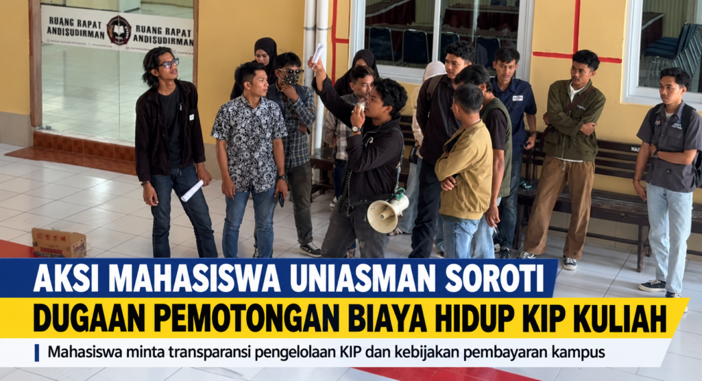 Aksi Mahasiswa UNIASMAN Soroti Dugaan Pemotongan Biaya Hidup KIP Kuliah