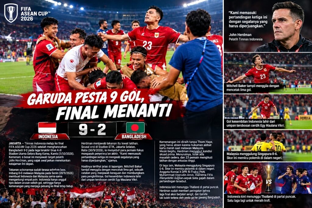 Garuda Pesta 9 Gol, Final Menanti