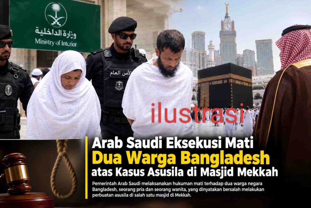 Arab Saudi Eksekusi Mati Dua Warga Bangladesh atas Kasus Asusila di Masjid Mekkah.